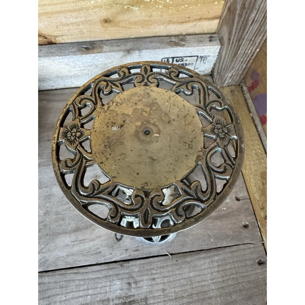 Vintage Ornate Metal Victorian Candle Holder‎ Candlestick